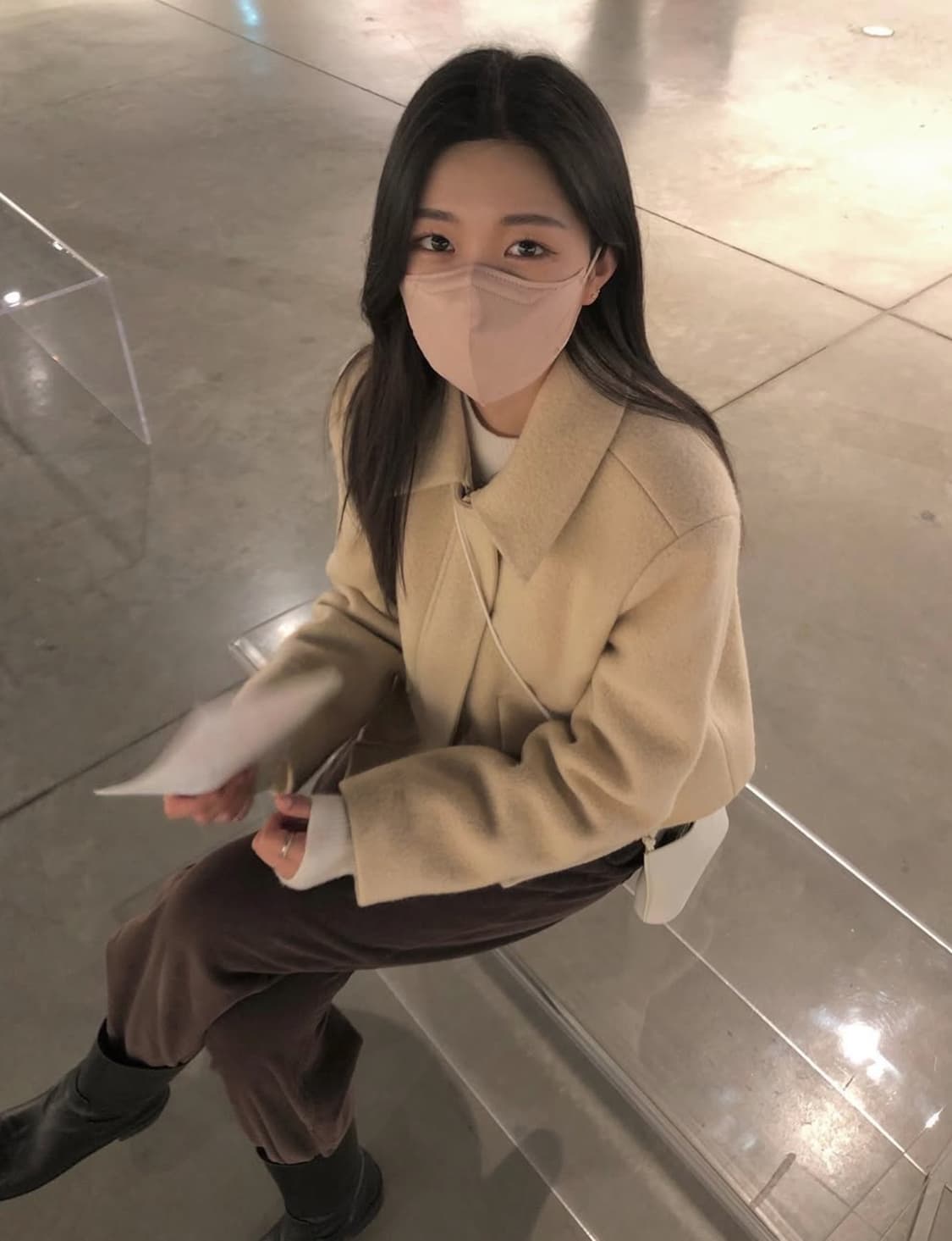 스테이피플 크롭드 알파카 자켓 코트 상품이미지1