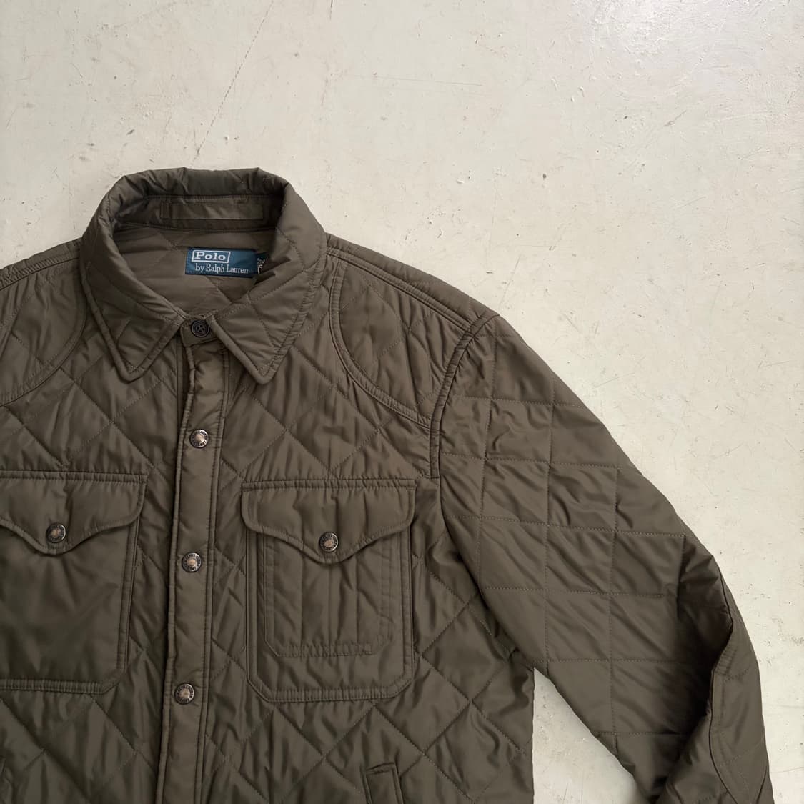 폴로 랄프로렌 빈티지 퀄티드 셔츠 자켓 M 상품이미지2