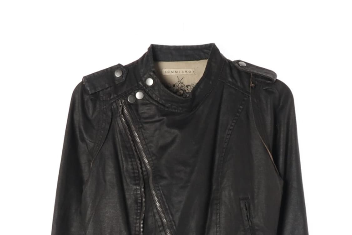 SAMMISHOP 락시크 사선 지퍼 블랙 블루종 상품이미지3
