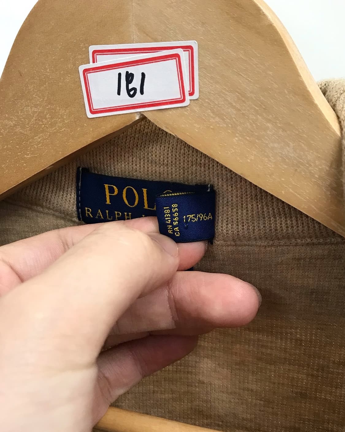 폴로 숄카라 베이지 가디건 상품이미지3