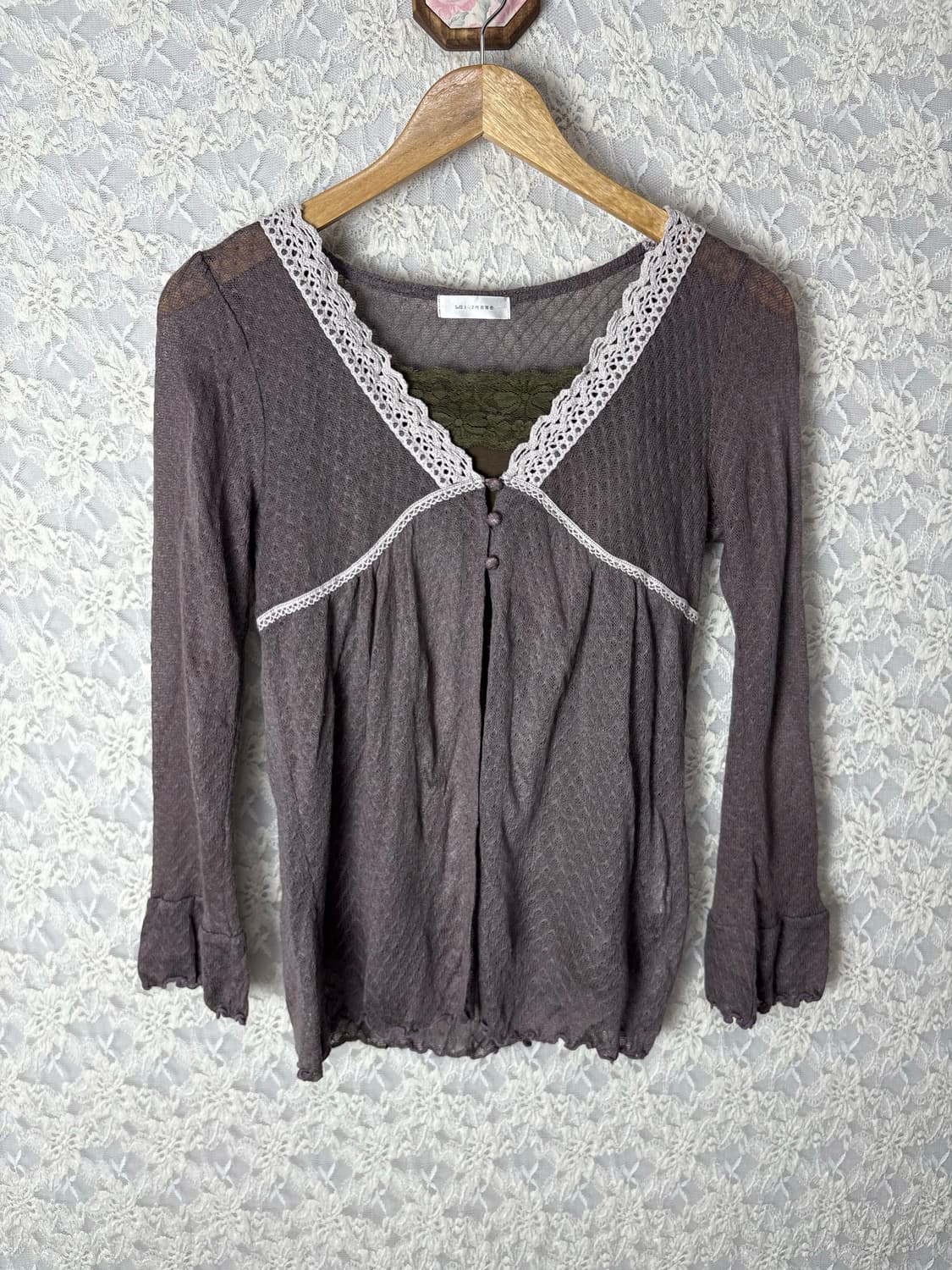 보라 레이스 가디건 나시 세트 상품이미지5