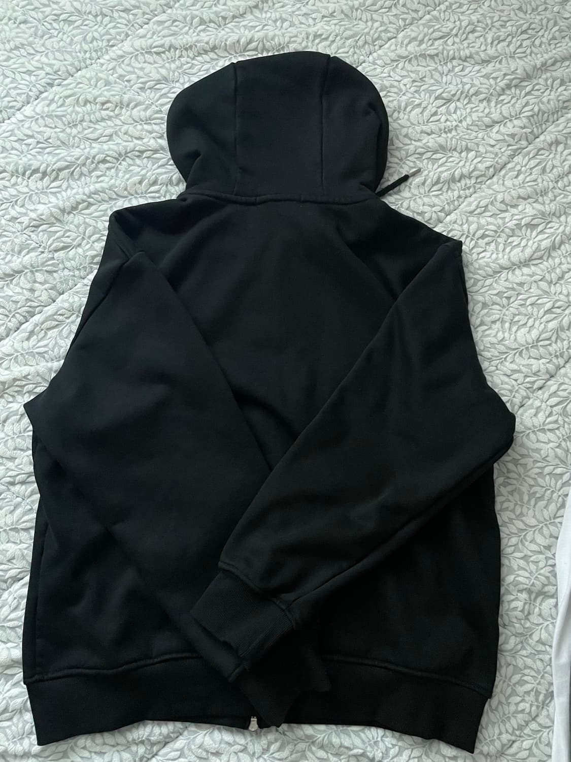 데일리 기모 후드 집업 블랙 상품이미지2