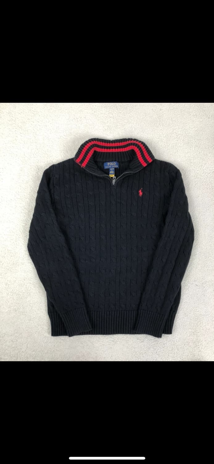 폴로 랄로프렌 보이즈 반집업 니트 L 정품 상품이미지2