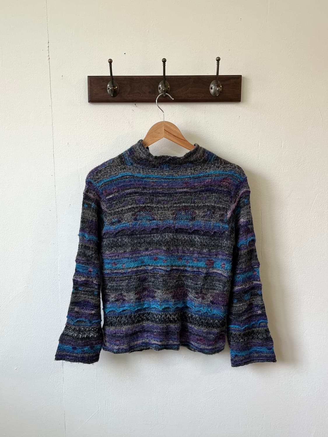 japan vtg 레인보우 스웨터 가디건 상품이미지3