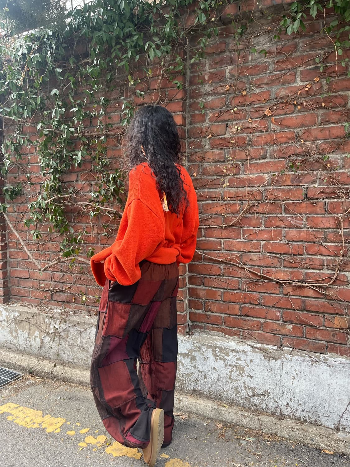 다크 히피 패치워크 와이드 팬츠 상품이미지4