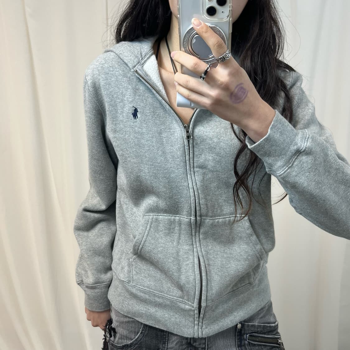 Polo Grey Hood Zip-up 상품이미지3