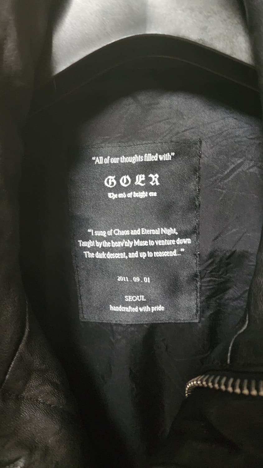 고어 GORE 블랙 레더 자켓 44 상품이미지5
