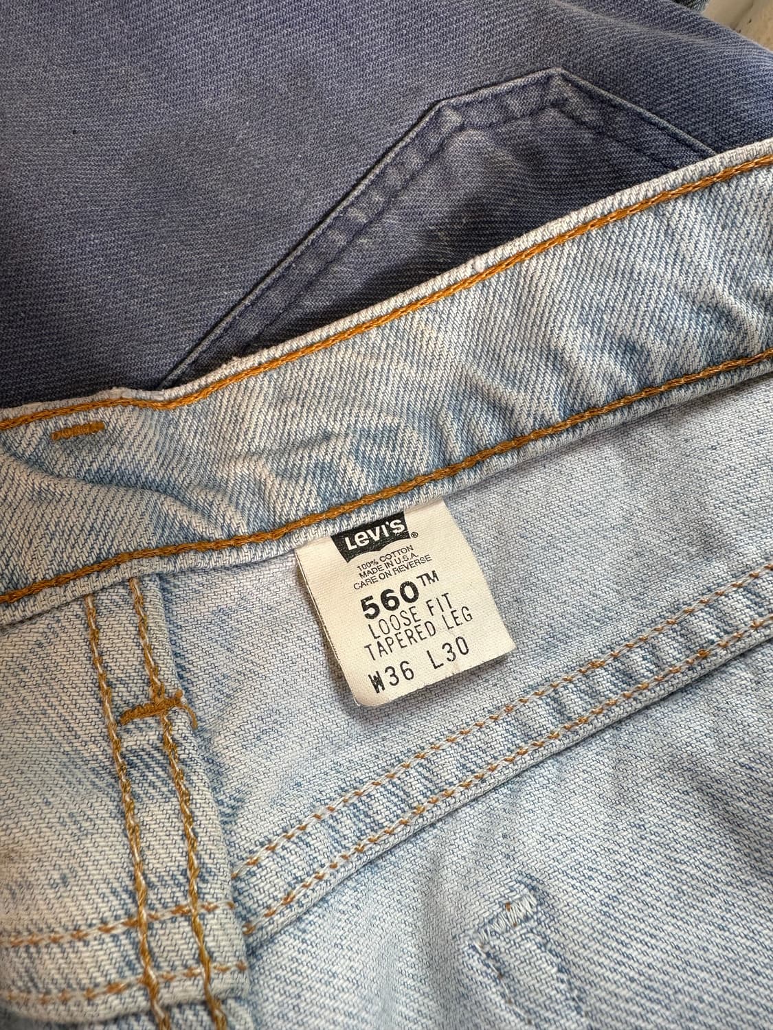 90s 리바이스560 데님 팬츠 36x30 made in usa 상품이미지7