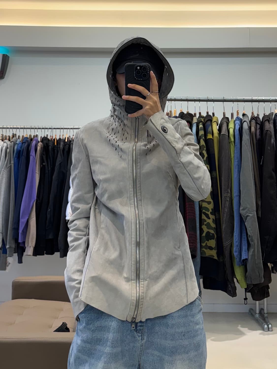 ISACC SELLAM 아이작 세럼 레더 후드 자켓 상품이미지9