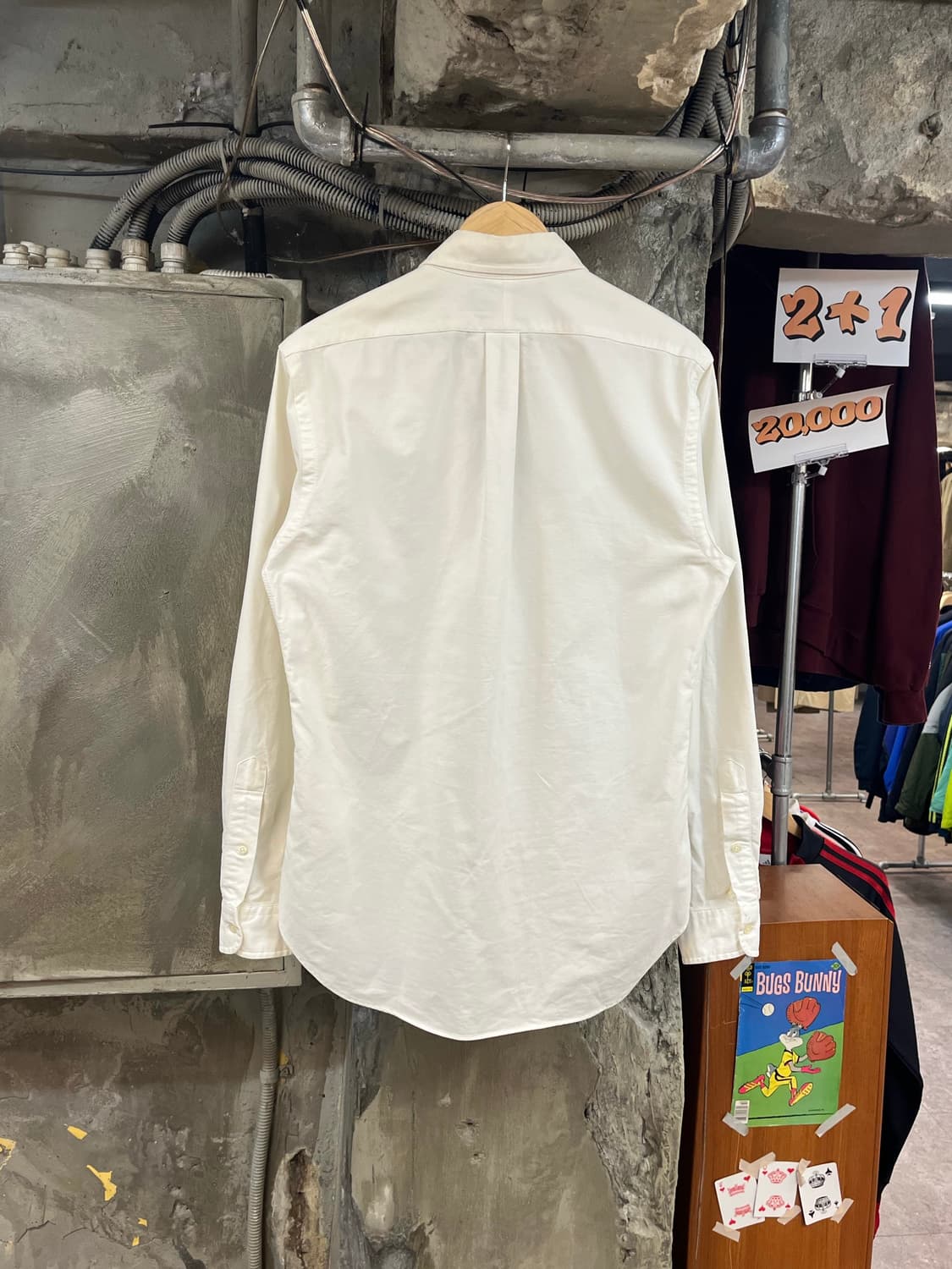 폴로 랄프로렌 코튼 셔츠 화이트 M #csz3548 상품이미지2