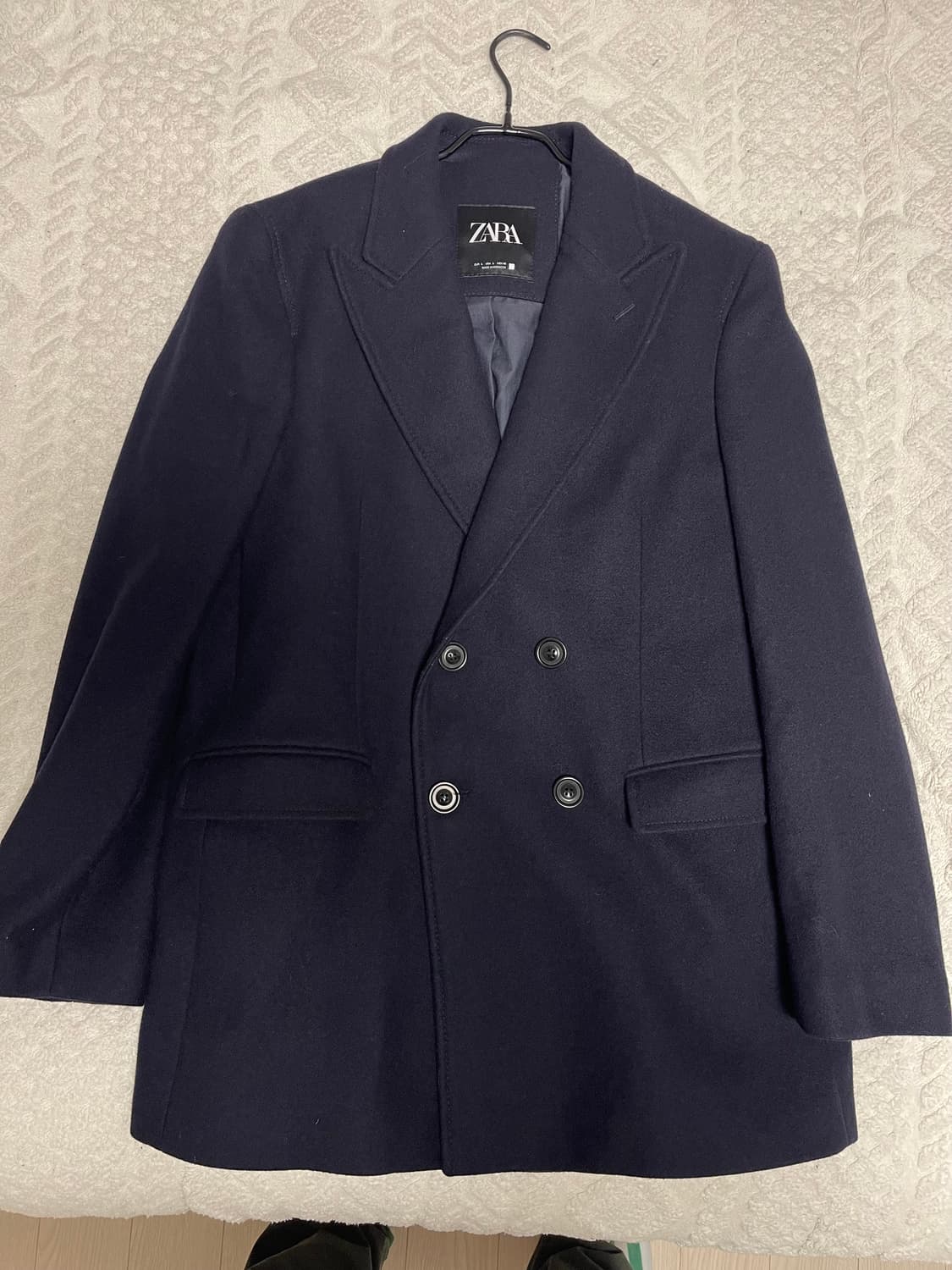 자라 더블 브레스트 울 블랜드 코트 블레이저 네이비 L 상품이미지6