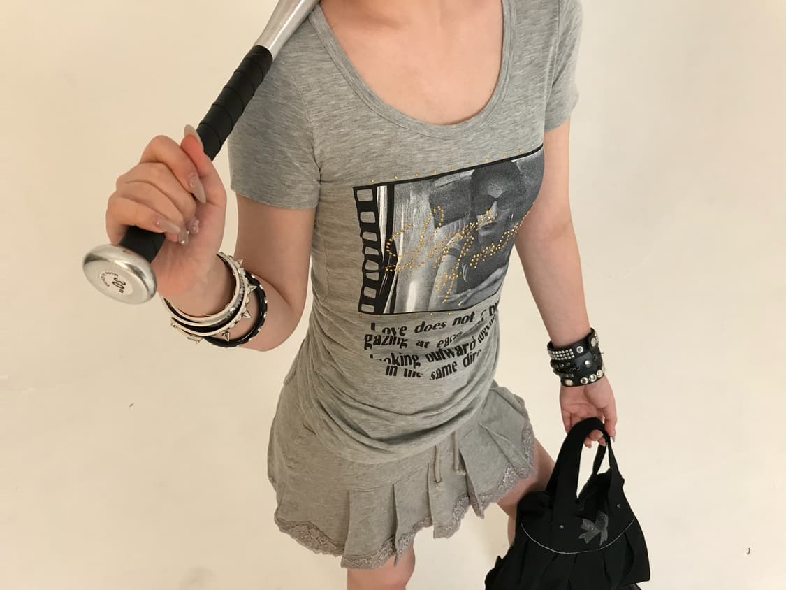 grey vintage t-shirt 상품이미지2