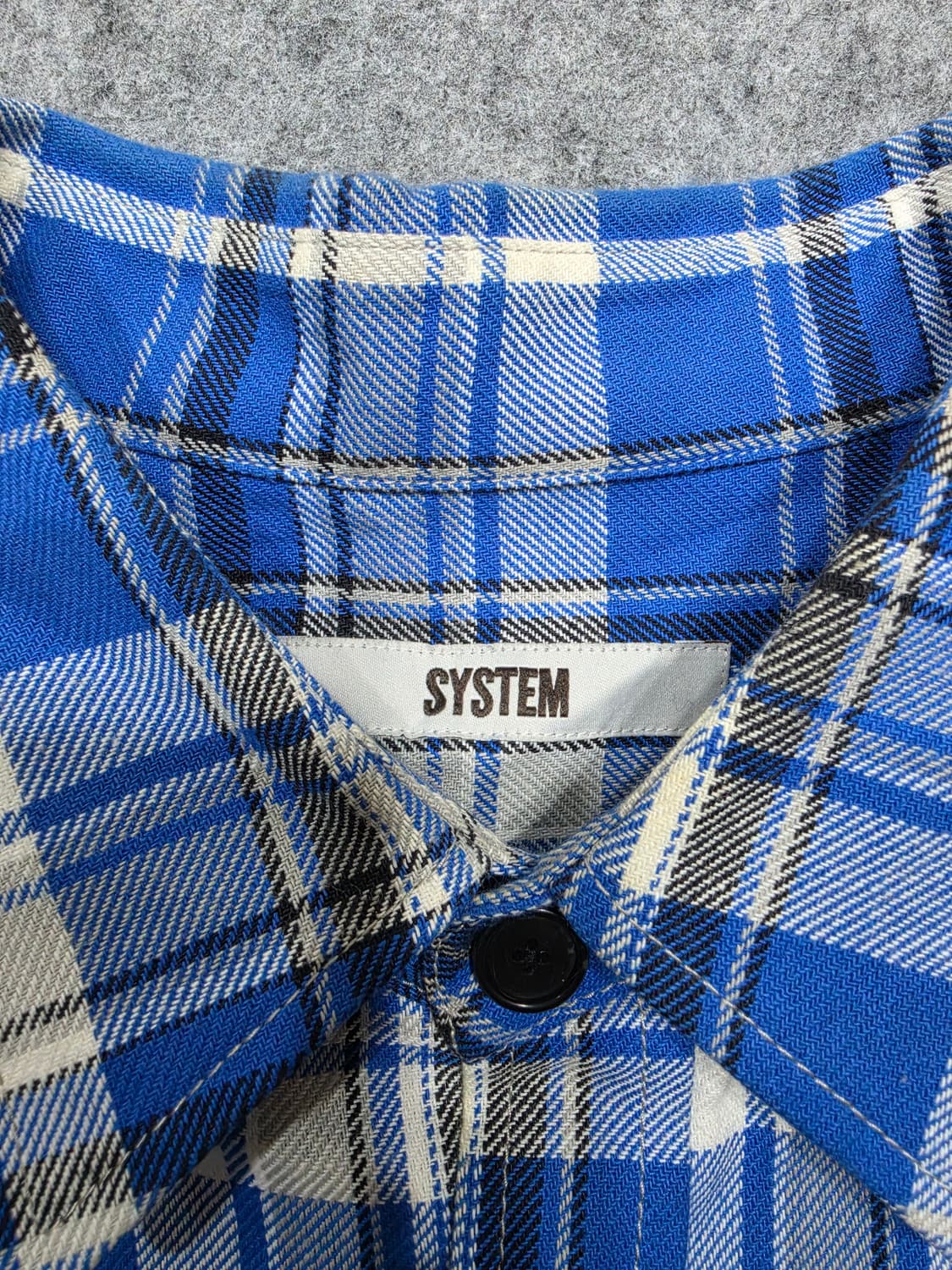 한섬 시스템 코튼 체크 셔츠 105 상품이미지5