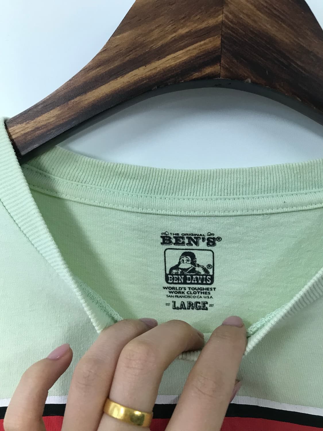 벤데이비스 빅로고 라임 반팔 티셔츠 상품이미지5