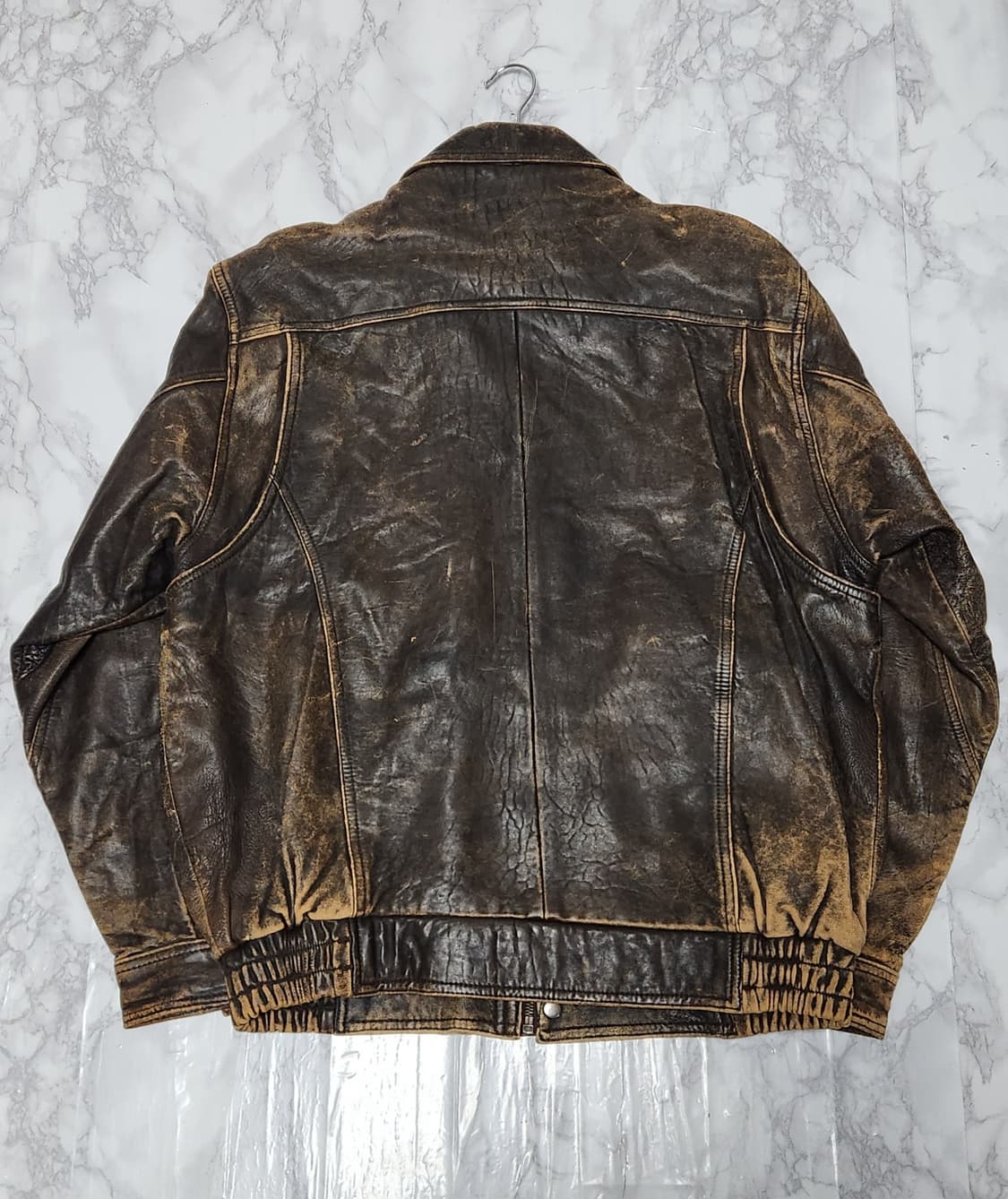 L 아디다스 80s 빈티지 양가죽 자켓 상품이미지3