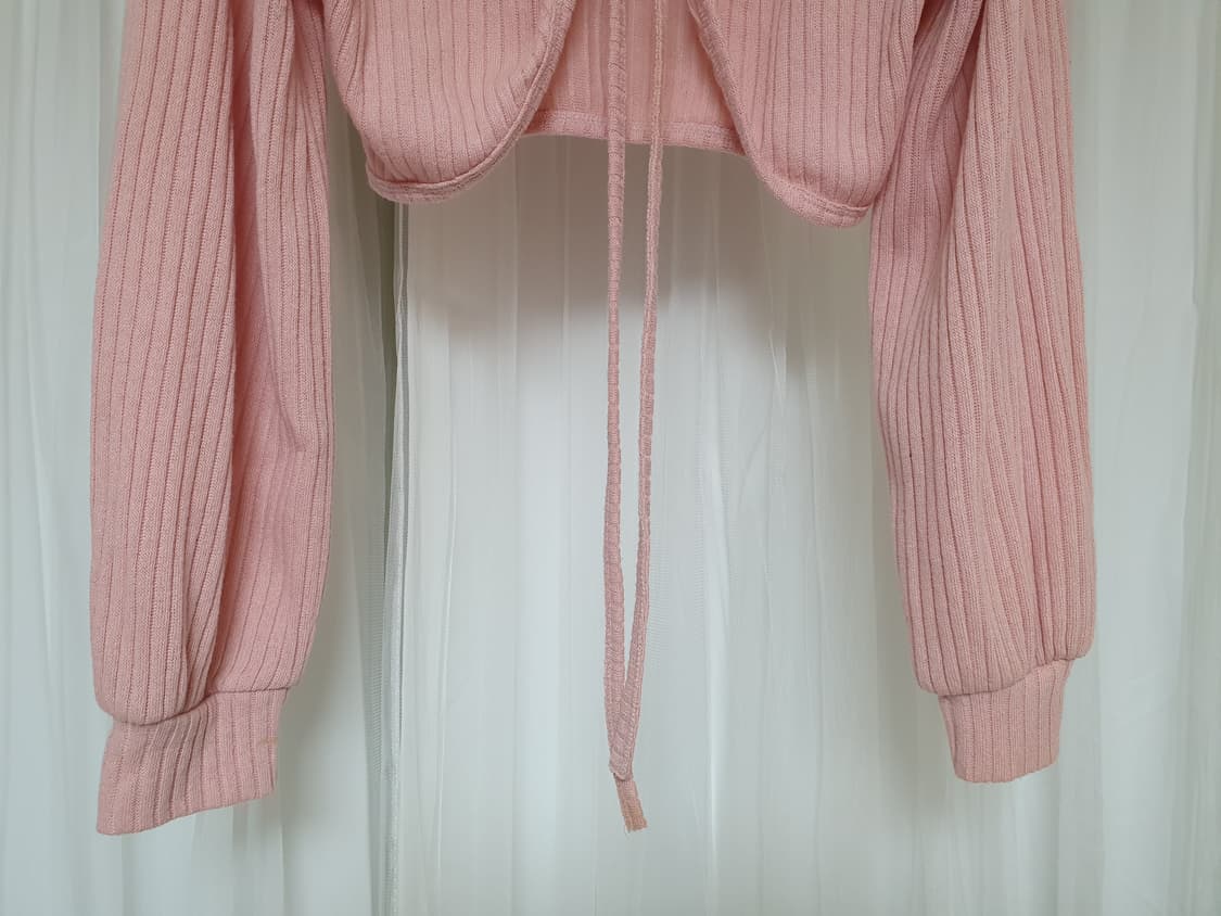 핑크색 숏 가디건 볼레로 스타일)44 상품이미지3