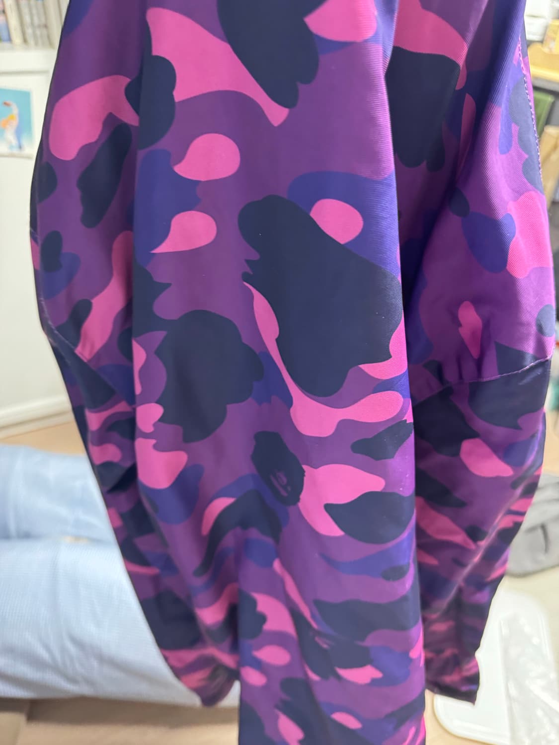 베이프 BAPE 컬러 카모 WGM 샤크 후디 재킷 퍼플 XXL 상품이미지4