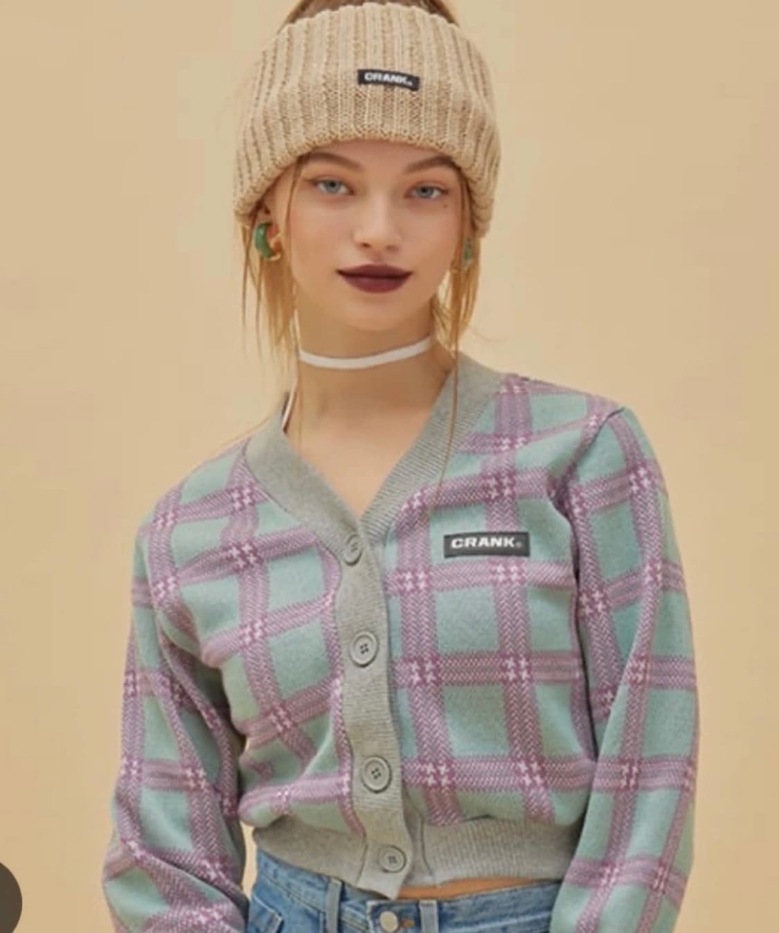 크랭크 크롭 가디건 상품이미지1