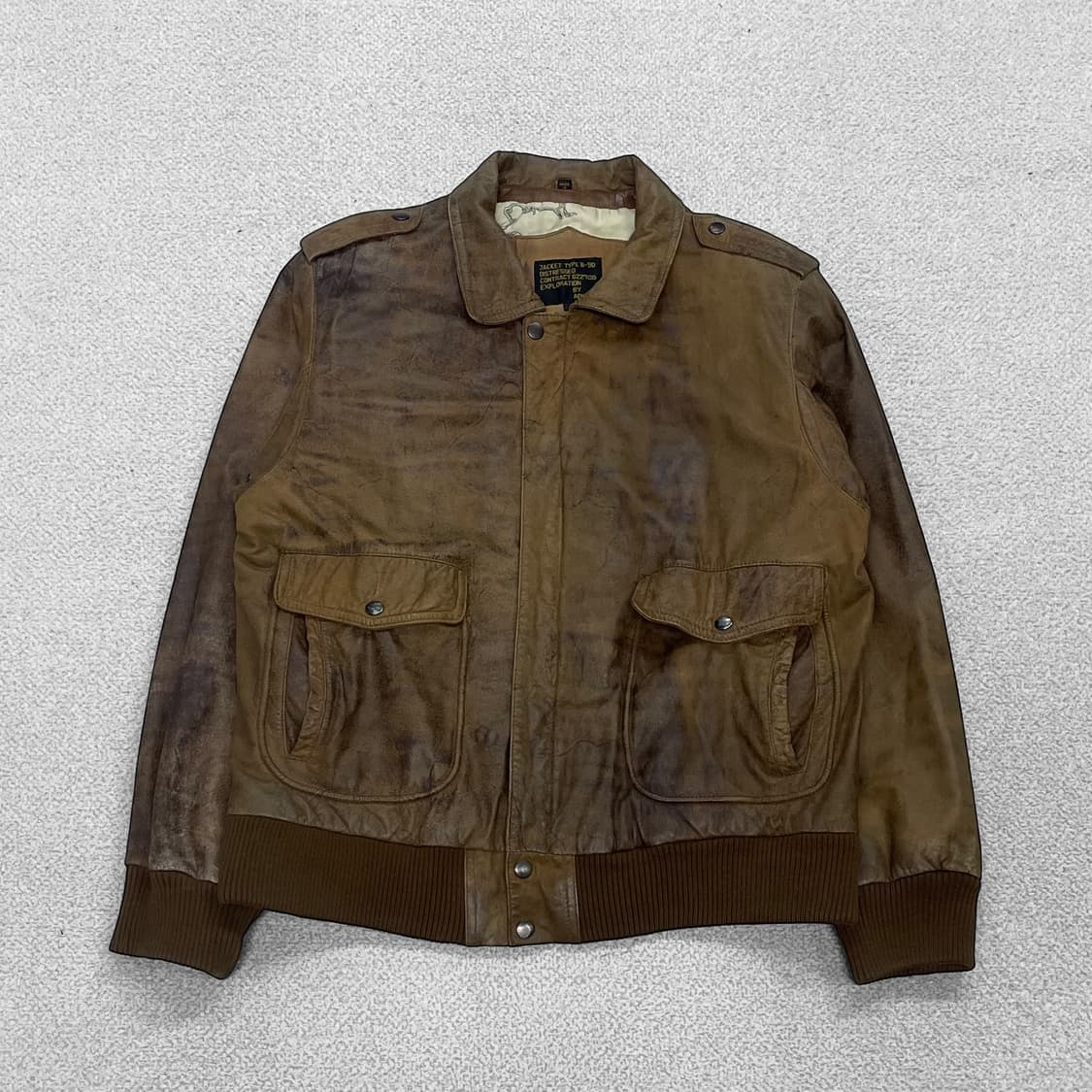 아들러 Adler b-90 A2 디스트레스드 가죽 자켓 상품이미지1