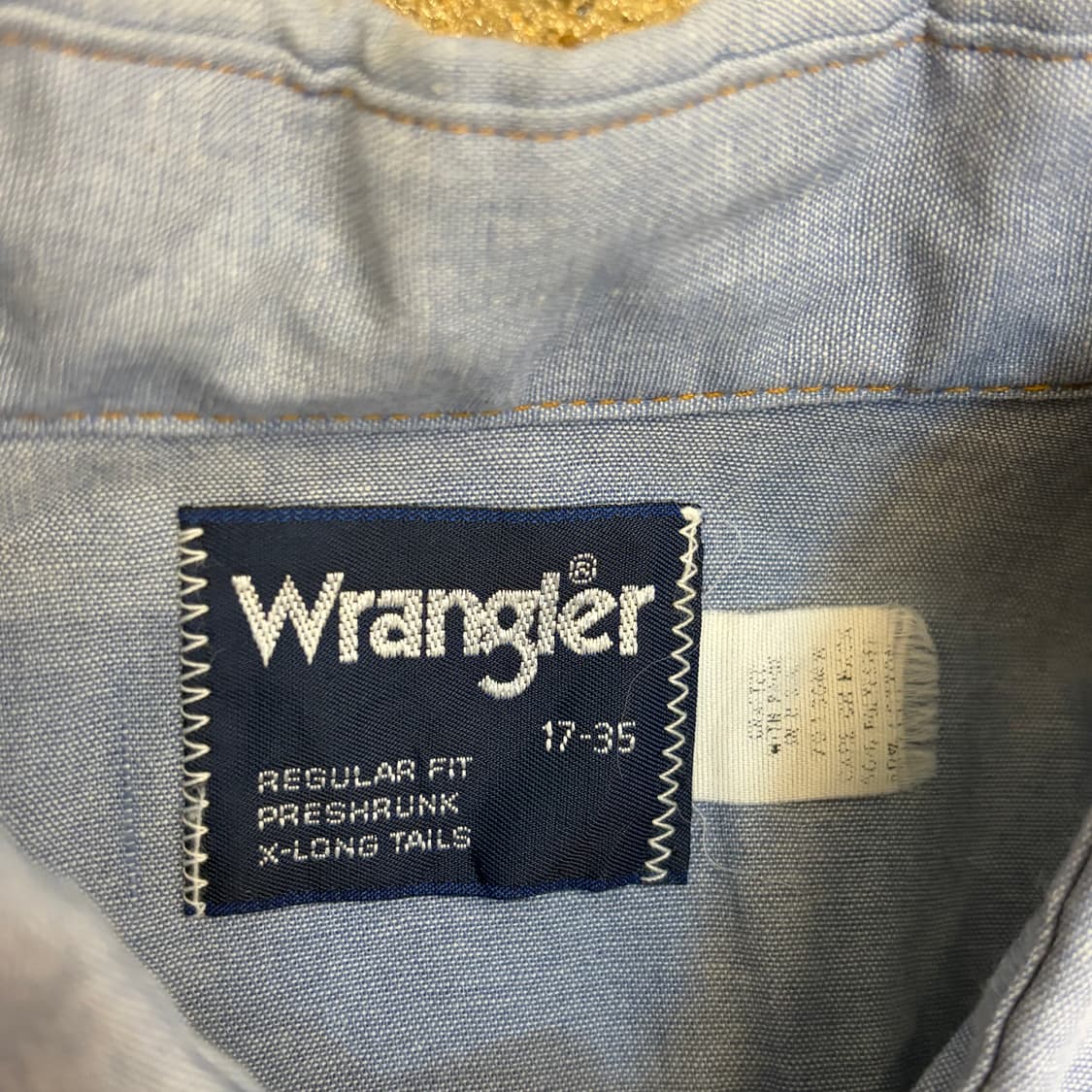 새상품급 90s 미국빈티지 랭글러 웨스턴 헤지청 셔츠 청셔츠 청남방 상품이미지5