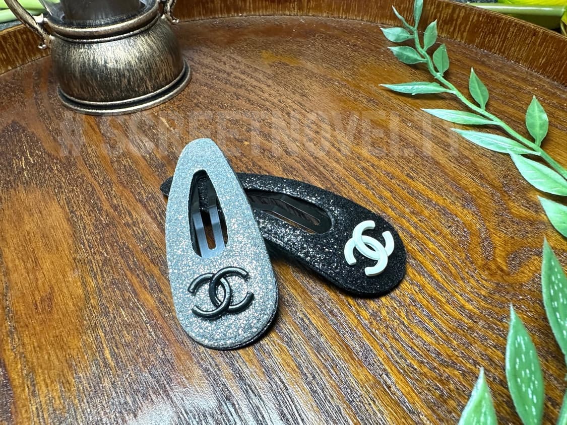 샤넬 글리터 헤어핀 실버 / 블랙 (개당가격) 상품이미지8