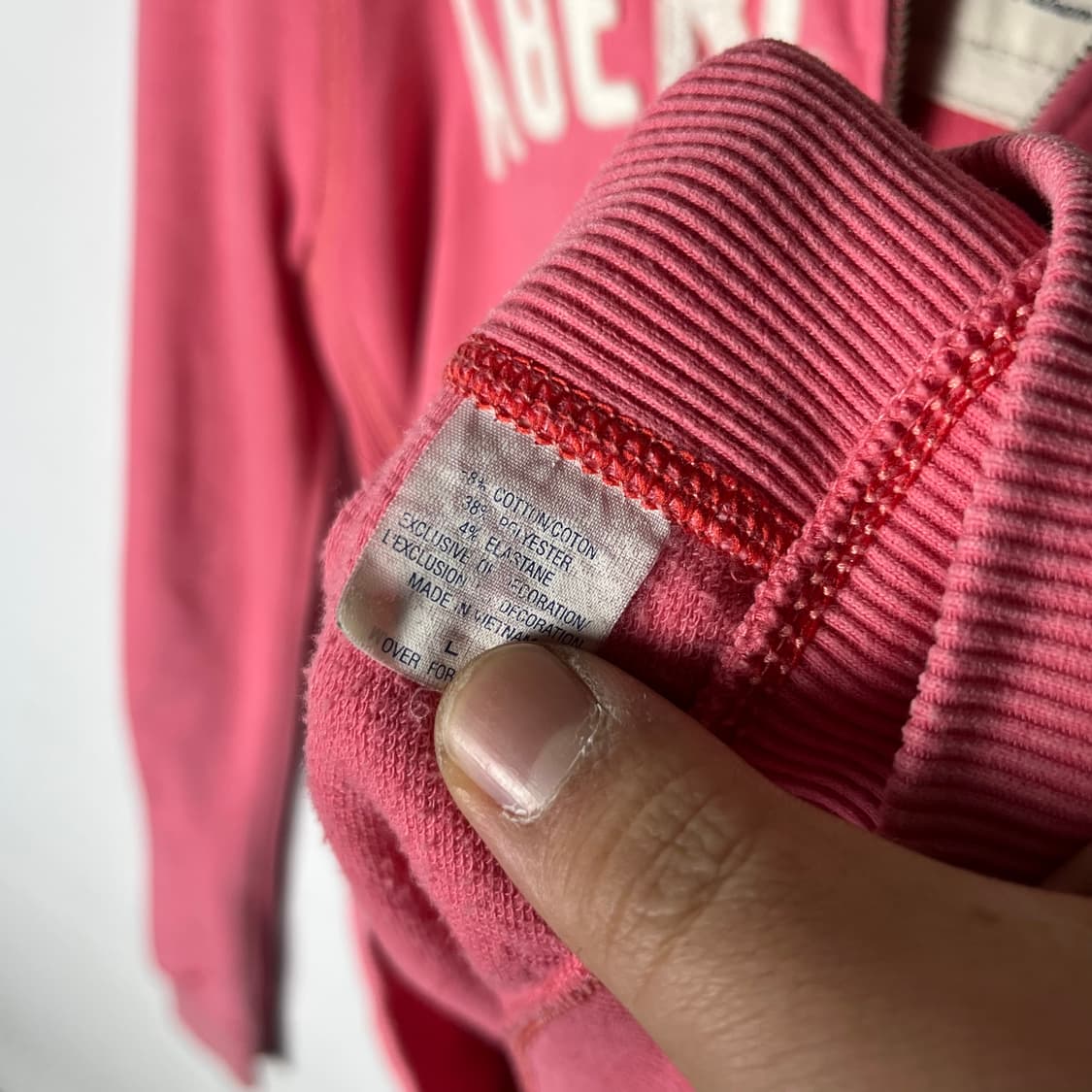 [A&F] 아베크롬비 딱붙 y2k 핑크 후드집업 상품이미지6