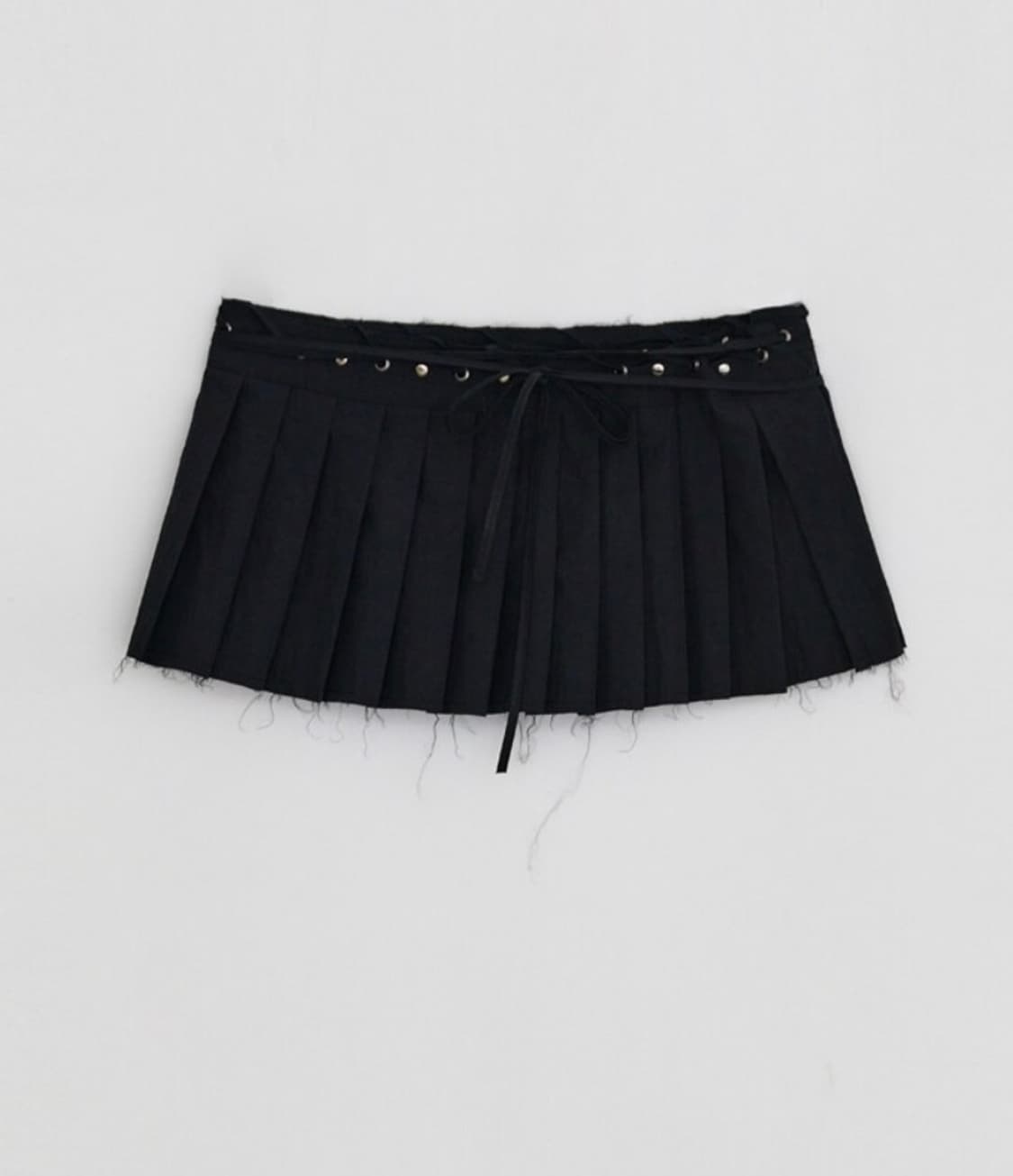 다이애그널 플리츠 랩 스커트 블랙 pleats wrap skirt 상품이미지2