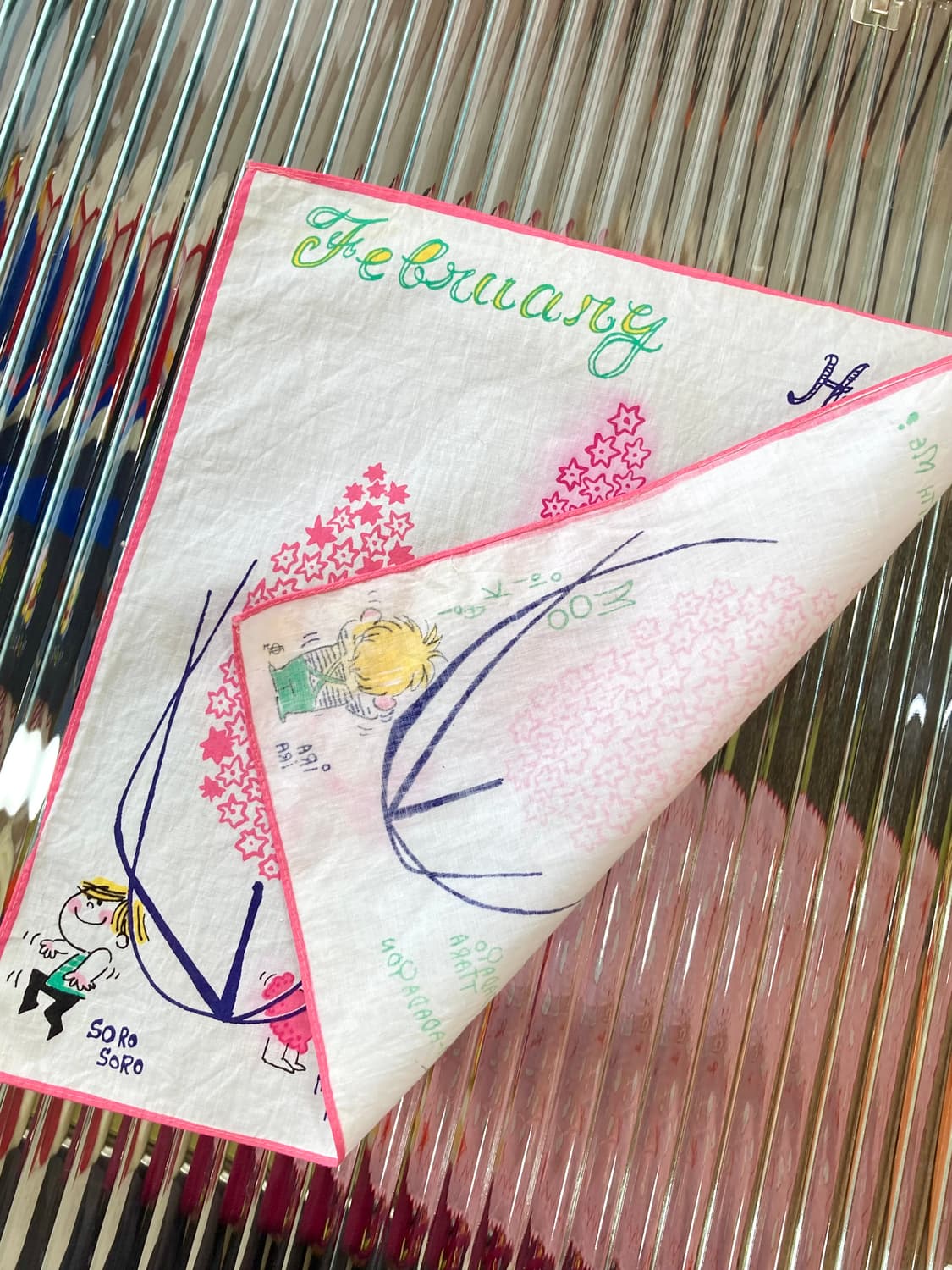 빈티지 동화st 그래픽 손수건 상품이미지3