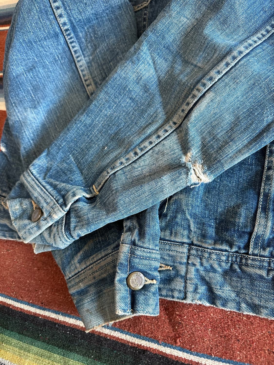 60s USA LEE 빈티지 리 스톰라이더 101LJ 전기형 데님 자켓 상품이미지9