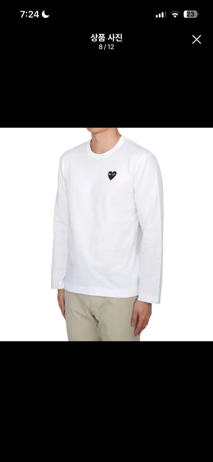 🔥[새상품/정품]🔥 꼼데가르송 롱슬리브 레드와펜 남녀공용 2color 상품이미지5