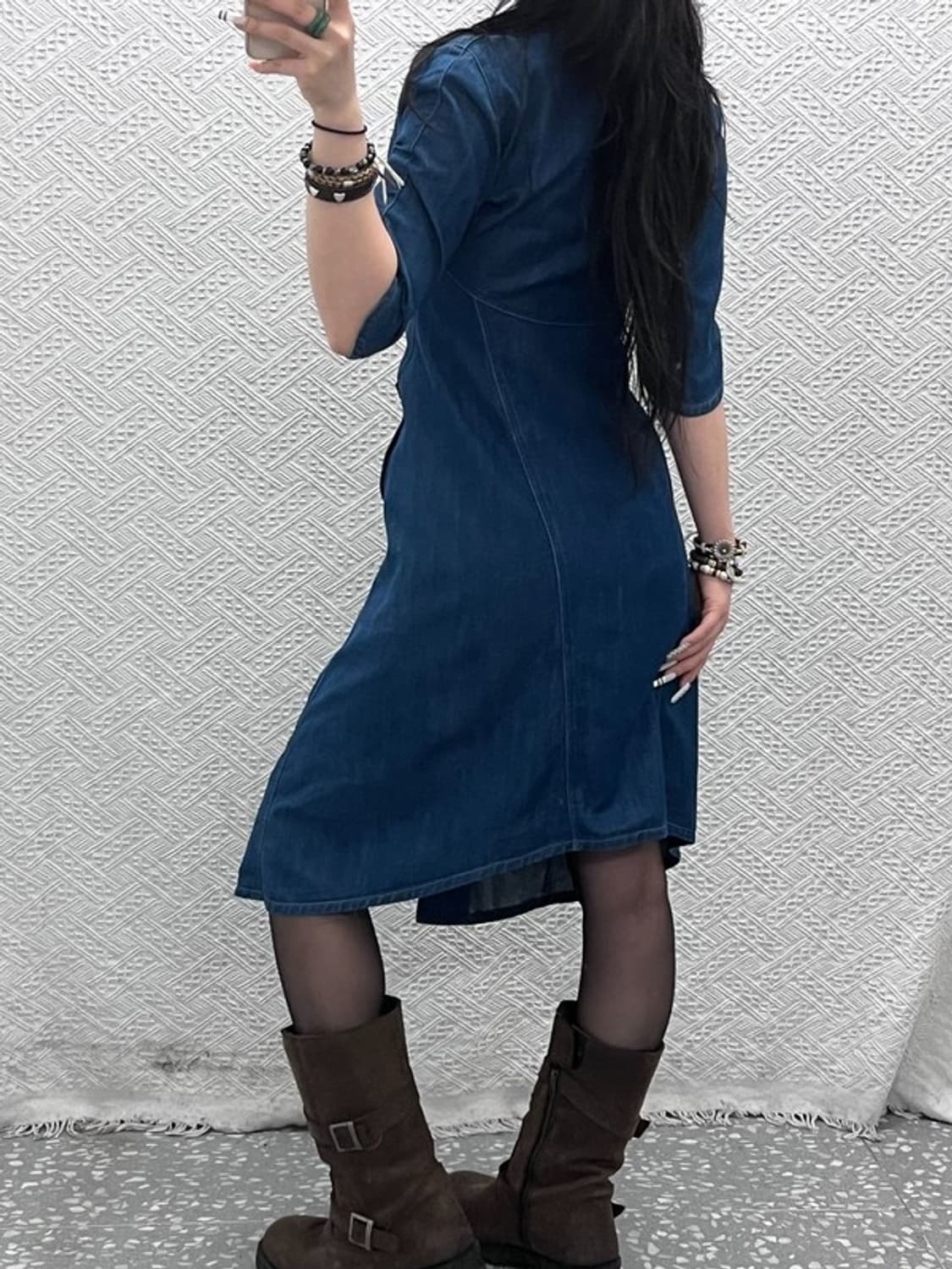 리바이스 엔지니어드진 빈티지 캐주얼 딱붙핏 데님 원피스 S C10915 상품이미지2