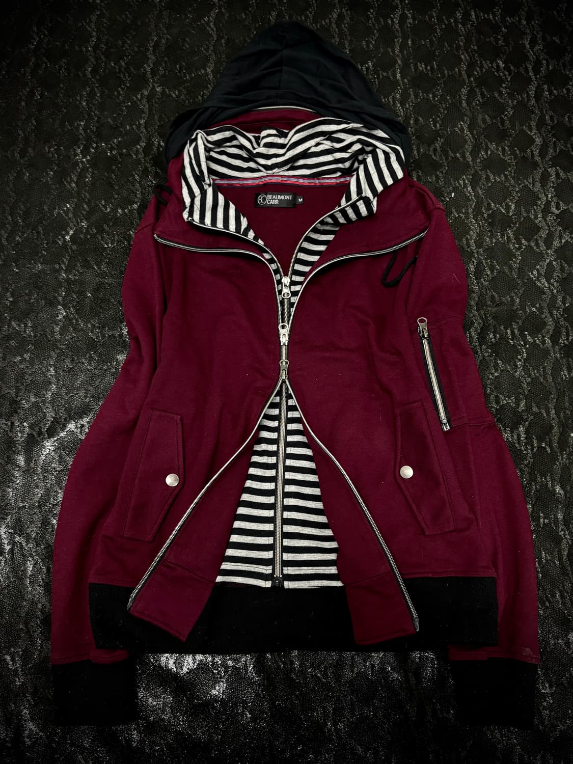 “BEAUMONT CARR” Stripe Layered Bono-Hood 상품이미지1