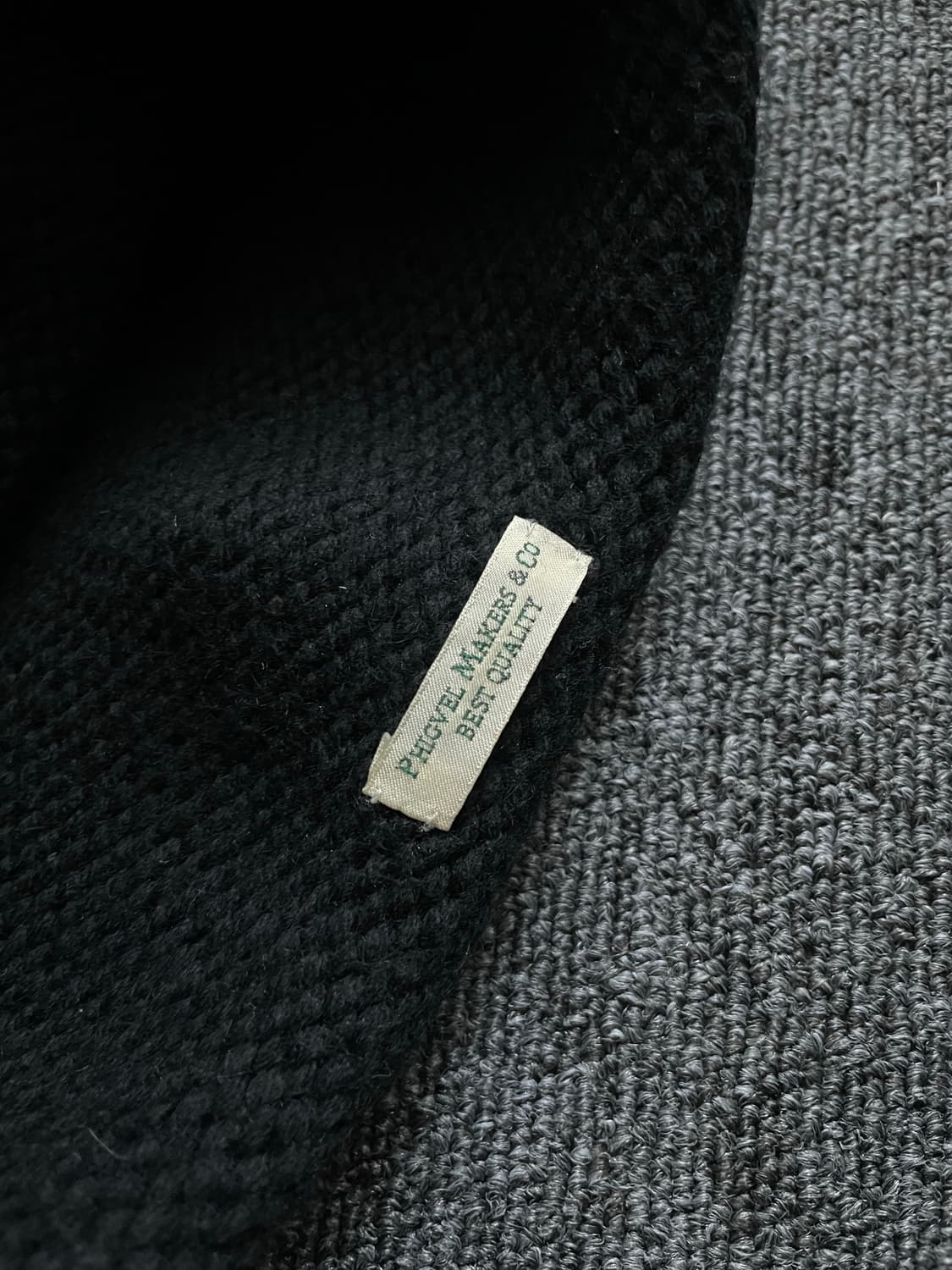 피그벨 21AW 알파카울 밀 와치캡 잉크블랙 상품이미지2