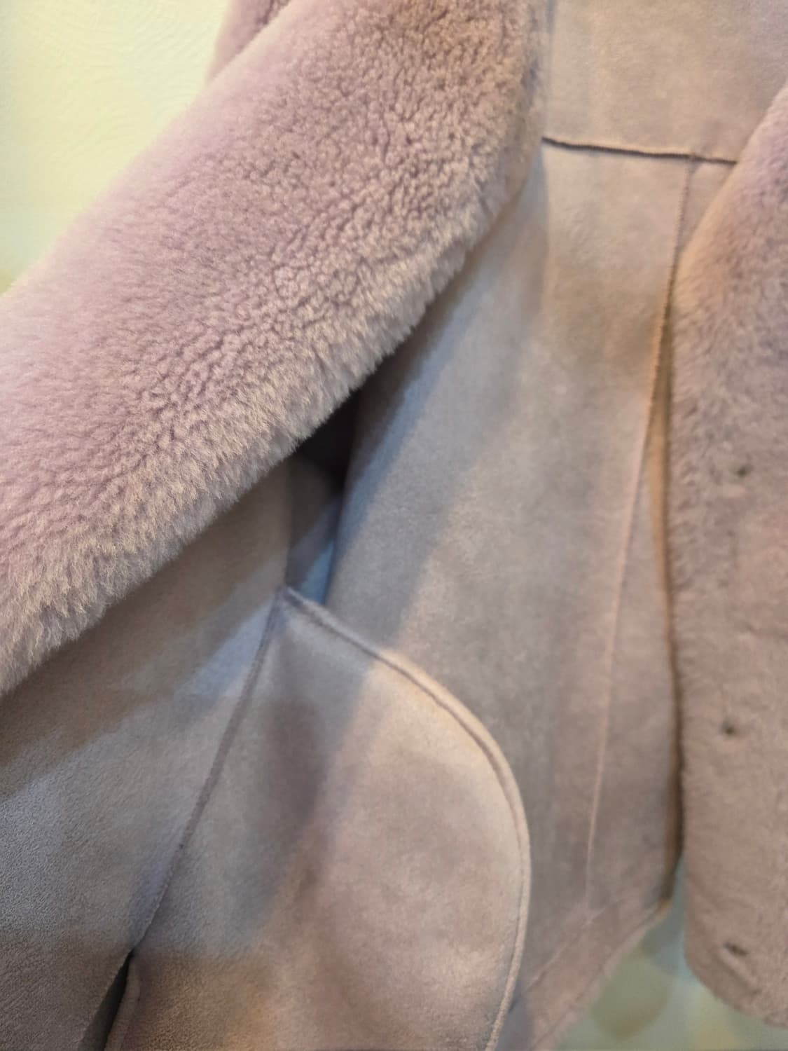 파스텔퍼플 양모 퍼 자켓 상품이미지5