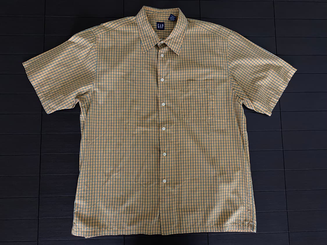 (XL) 올드갭 체크 반팔 셔츠 상품이미지1
