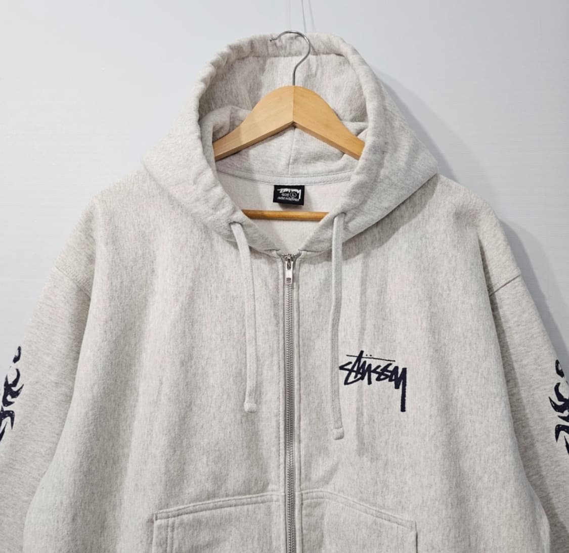 스투시 드래곤 애쉬헤더 후드집업 오버핏 100 상품이미지4