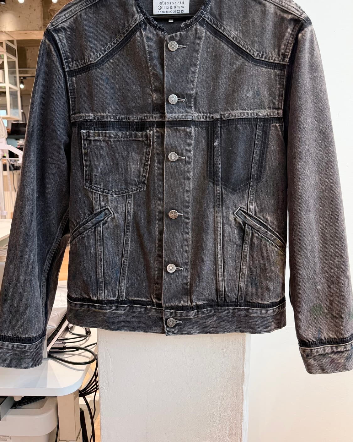 메종 마르지엘라 데님 페인팅 카라리스 자켓 상품이미지6