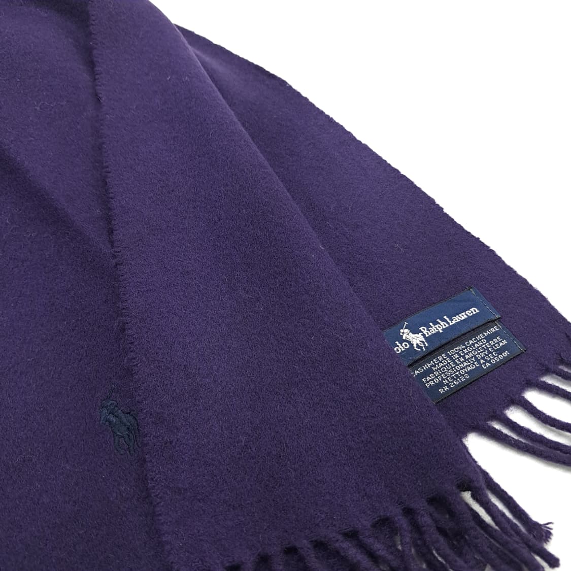 MX161 폴로 랄프로렌 퍼플 캐시미어 목도리 머플러 상품이미지5