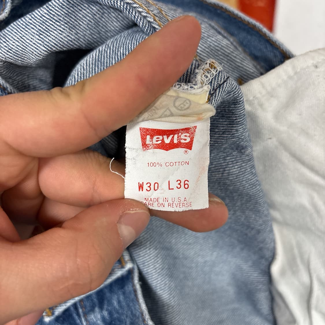 90s 리바이스 501-5900 미국생산 빈티지 워싱 데님팬츠 N1373 상품이미지9