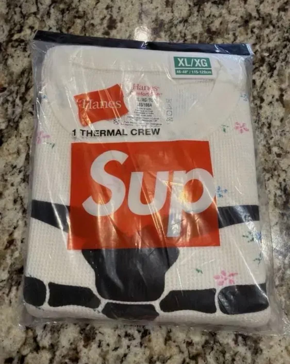 [XL] 슈프림 헤인즈 본즈 써멀 크루 플로럴 (1개입) - 25FW 상품이미지1