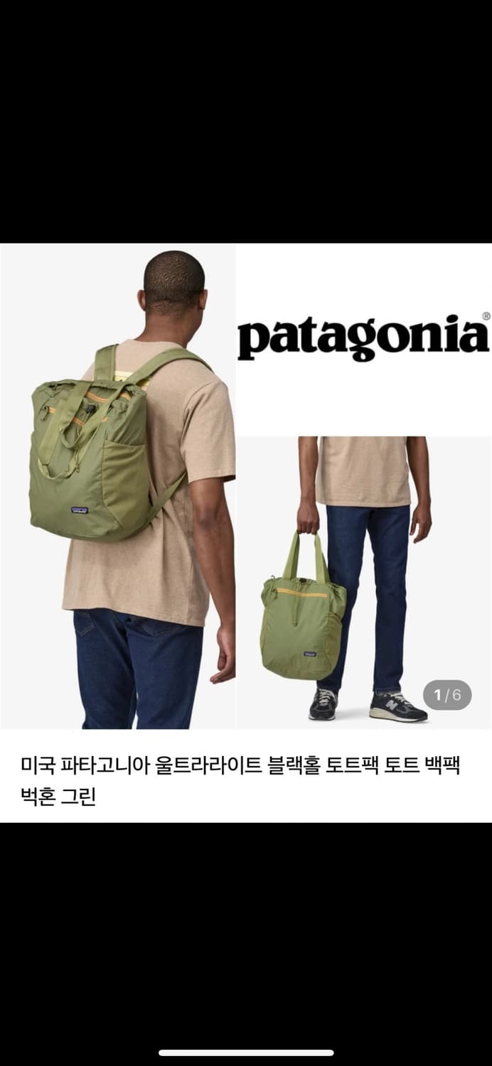 파타고니아 블랙홀 토트백 상품이미지1