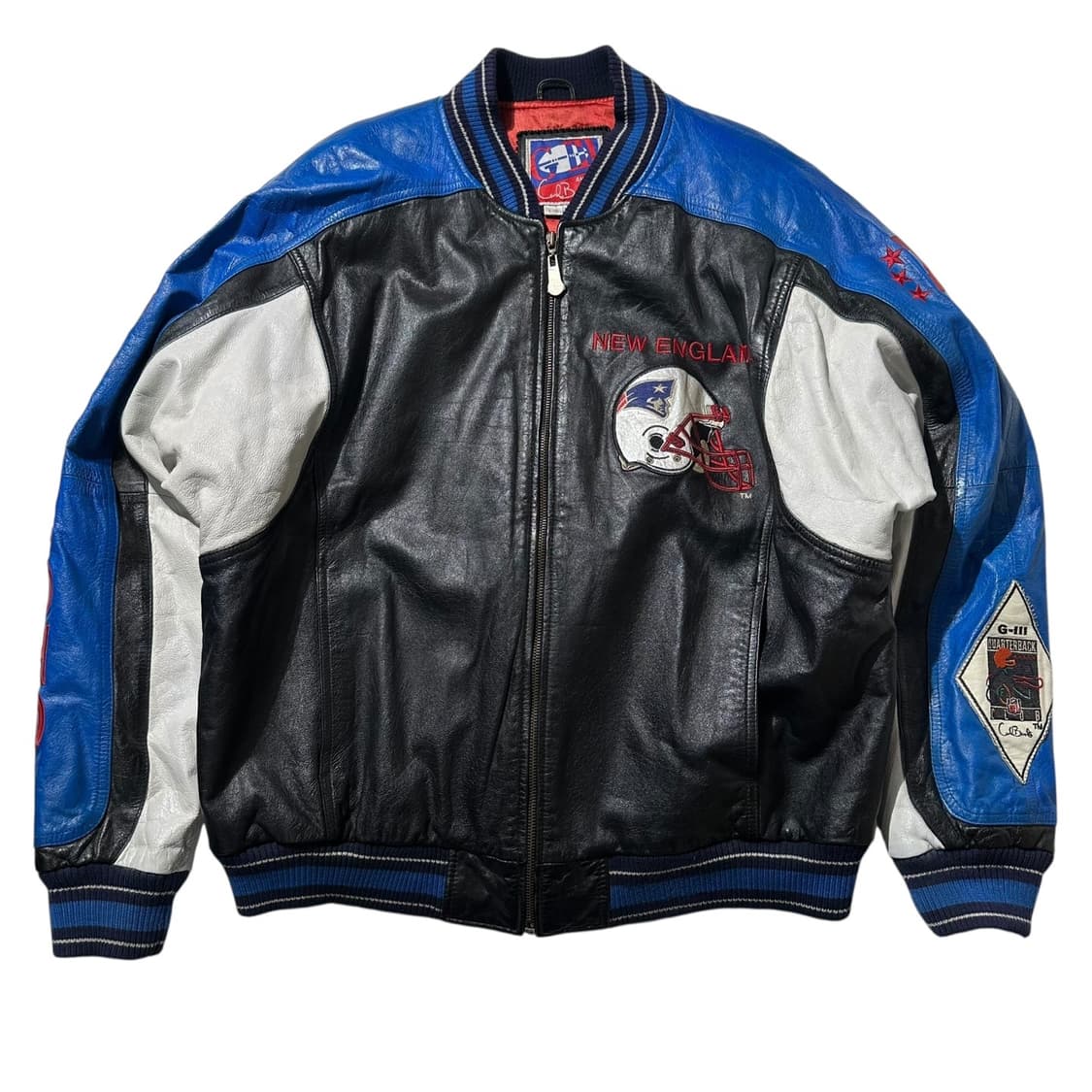G-3 Carl Banks NFL 뉴잉글랜드 패트리어츠 레더 바시티 자켓 상품이미지2