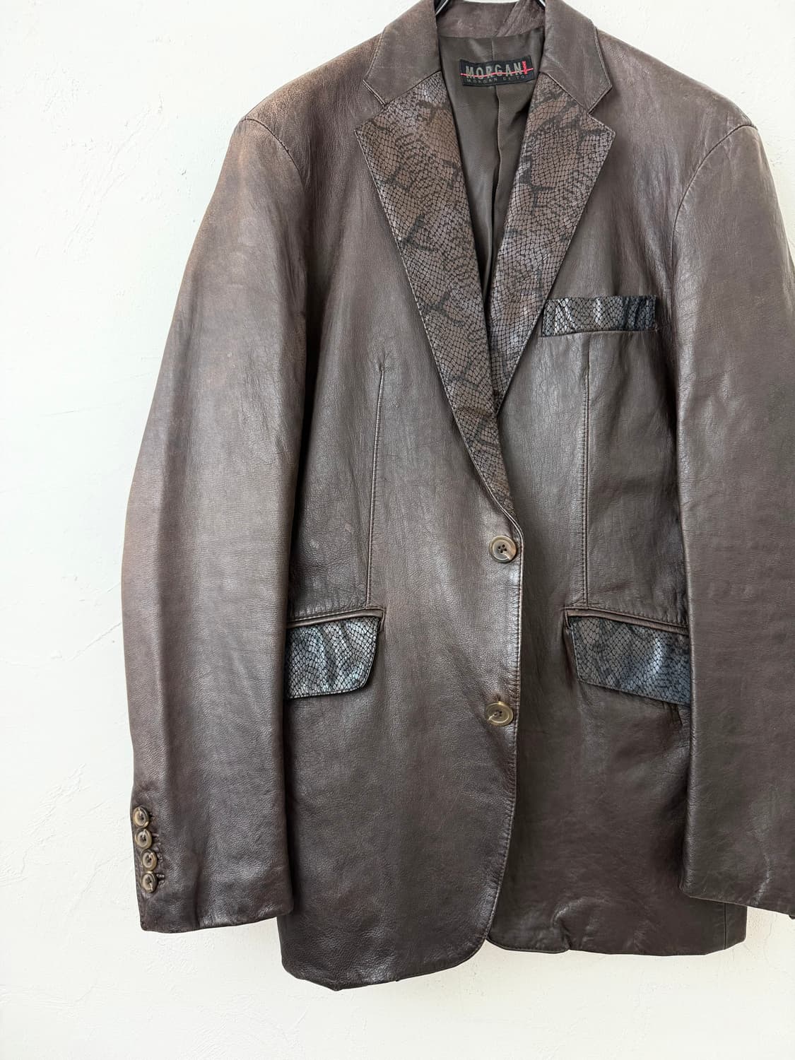 모르간 옴므 고트 레더 블레이져 상품이미지2