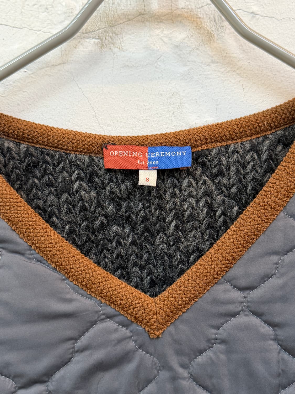 Opening Ceremony 퀼팅 시어링 풀오버 그레이 S 상품이미지2