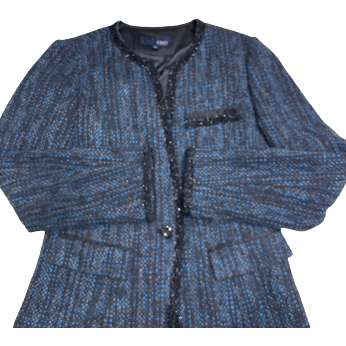 빈티지 원버튼 트위드 자켓 상품이미지4