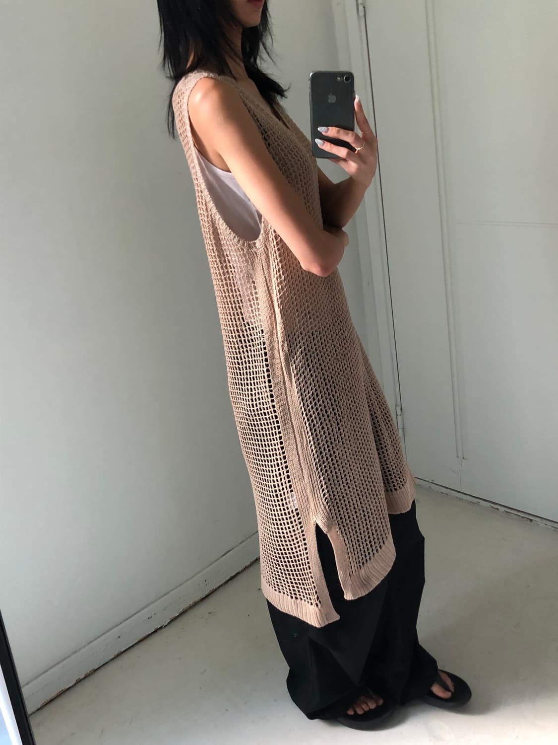 일본빈티지 크로셰 레이어드 원피스 상품이미지3