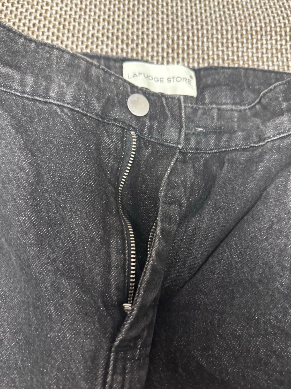 라퍼지스토어 버뮤다 원턱 데님 숏 팬츠 블랙 L 상품이미지1