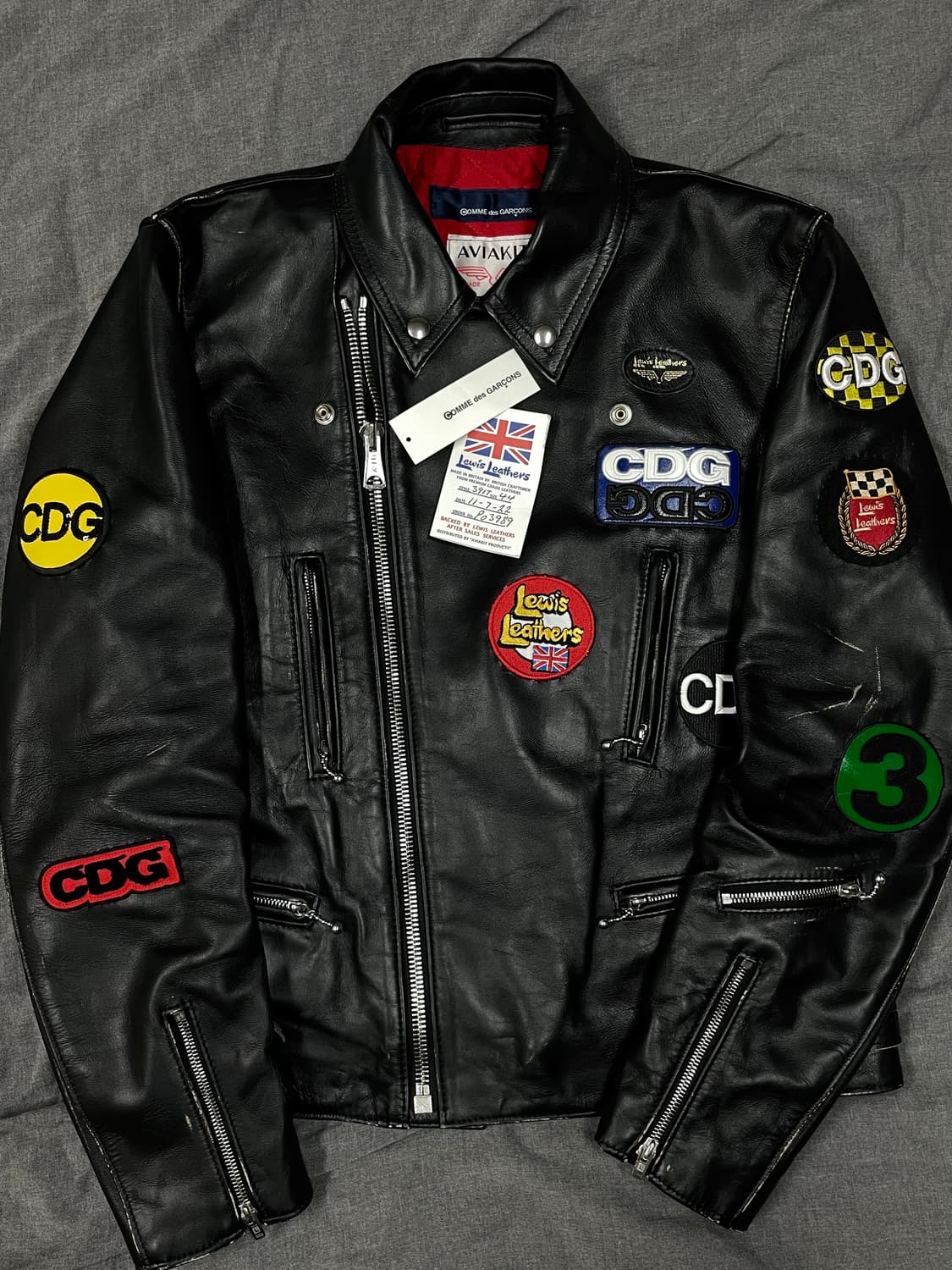 (L, 42) 루이스레더 꼼데가르송 391 라이트닝 패치 상품이미지1