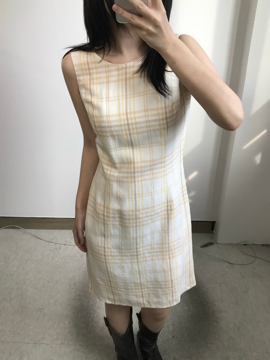  로라 애슐리 체크 원피스 상품이미지1