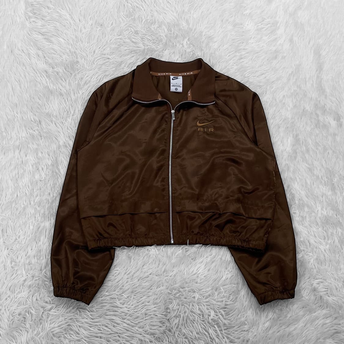 나이키 에어 새틴 크롭 자켓 브라운 상품이미지2
